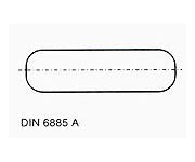 kolíky DIN 6885 A