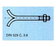 skrutky DIN 529 C, 3.6