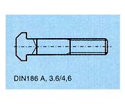 skrutky DIN 186A, 3.6/4.6