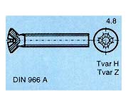 skrutky DIN 966A tvar H, Z