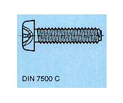skrutky DIN 7500-C tvar C