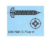 skrutky DIN 7981 C tvar H
