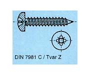 skrutky DIN 7981 C tvar Z