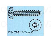 skrutky DIN 7981 F tvar Z