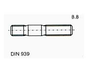 skrutky DIN 939 8.8